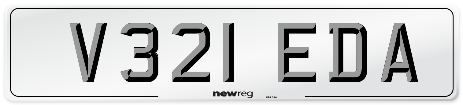 V321 EDA Number Plate from New Reg